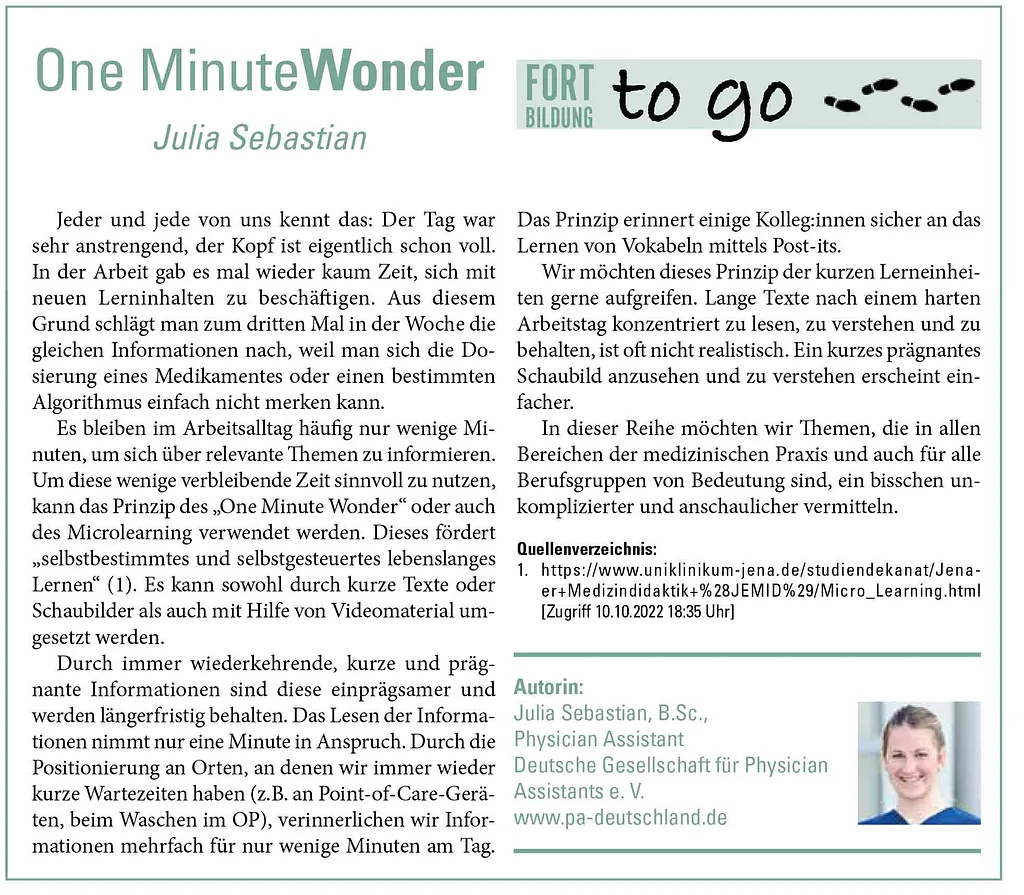 Einleitung – "Fortbildung to go"